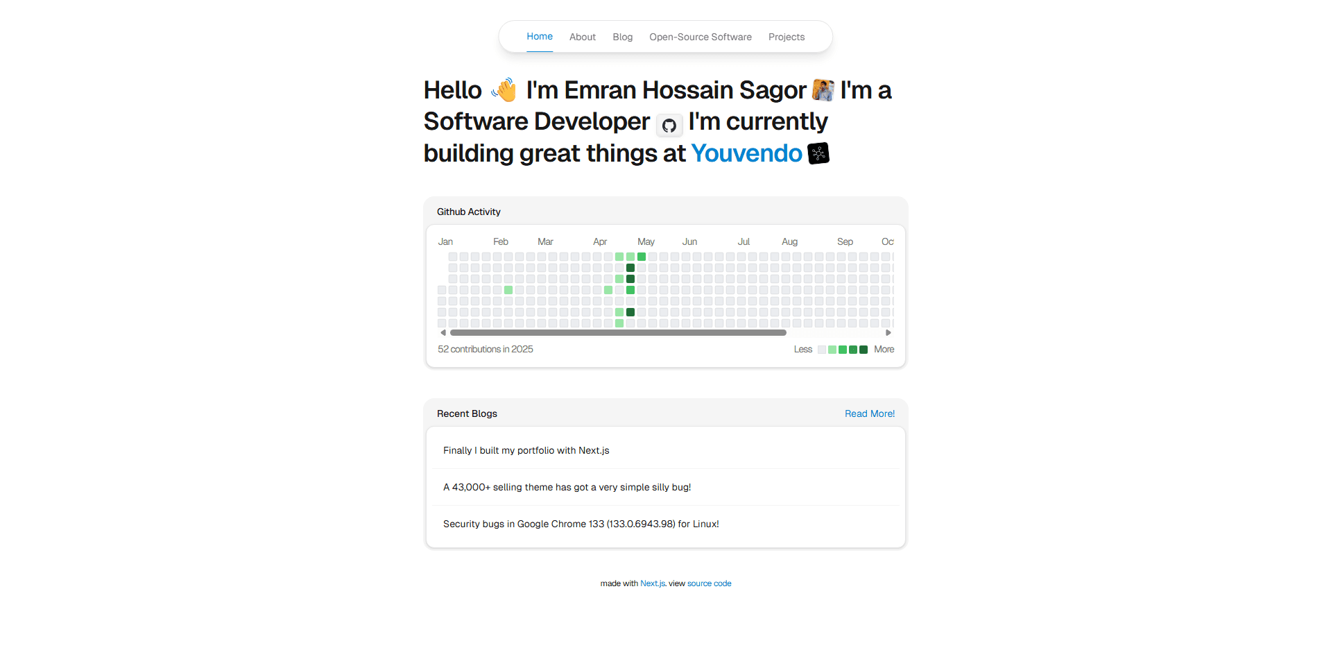 Finally I built my portfolio with Next.js